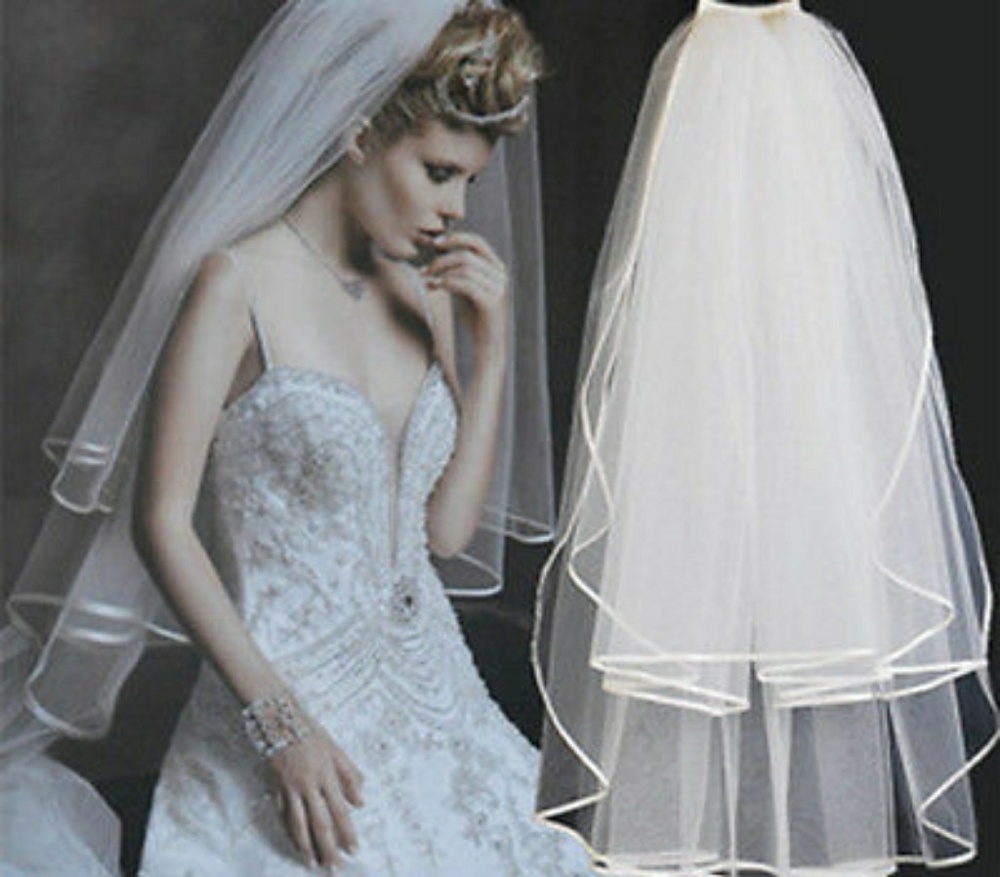 🌷New Wedding Exquisite Bride's 2 tierVeil